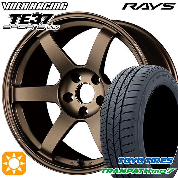 【取付対象】215/55R17 94V トーヨー トランパス mp7 RAYS ボルクレーシング TE37 サーガ S-プラス BR 17インチ 7.5J 5H100 サマータイヤホイールセット |エムオートギャラリー