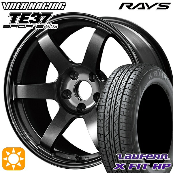 【取付対象】215/60R17 96H ラウフェン X FIT HP LA41 RAYS ボルクレーシング TE37 サーガ S-プラス MM 17インチ 7.5J 5H114.3 サマータイヤホイールセット