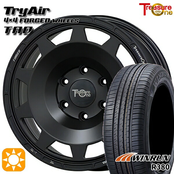 【取付対象】エスティマ ヤリスクロス 215/60R16 95H ウィンラン R380 トレジャーワン 鍛造 トライエアー TAD マットブラック 16インチ 7.0J 5H114.3 サマータイヤホイールセット ｜エムオートギャラリー
