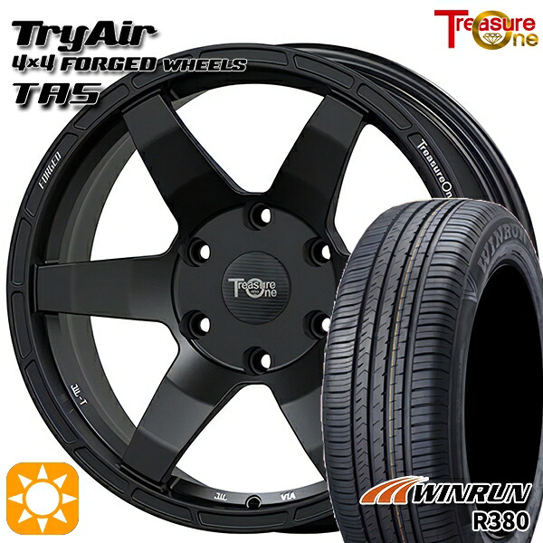 【取付対象】エスティマ ヤリスクロス 215/60R16 95H ウィンラン R380 トレジャーワン 鍛造 トライエアー TAS マットブラック 16インチ 7.0J 5H114.3 サマータイヤホイールセット |エムオートギャラリー