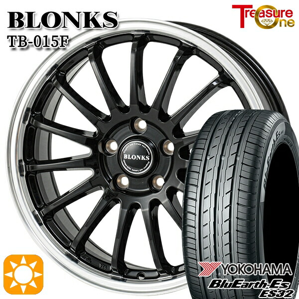 【取付対象】BP系レガシィアウトバック 215/55R17 94V ヨコハマ ブルーアース ES32 トレジャーワン ブロンクス TB015F BK/RP 17インチ 7.0J 5H100 サマータイヤホイールセット 57,805円