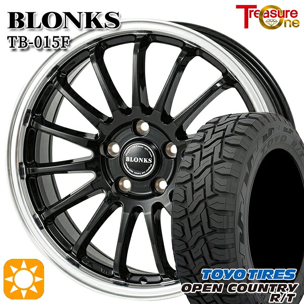 【取付対象】デリカD5 215/70R16 100Q トーヨー オープンカントリー R/T トレジャーワン ブロンクス TB015F BK/RP 16インチ 6.5J 5H114.3 サマータイヤホイールセット |エムオートギャラリー