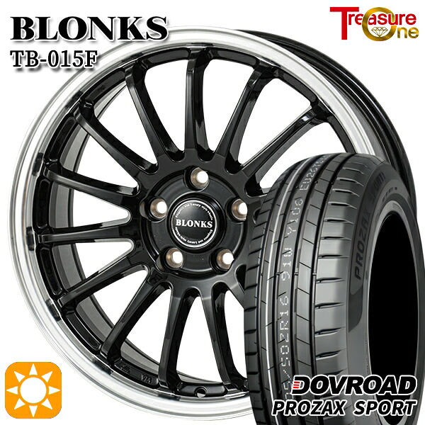 【取付対象】リーフ レヴォーグ 215/50R17 95W XL DOVROAD プロザックススポーツ トレジャーワン ブロンクス TB015F BK/RP 17インチ 7.0J 5H114.3 サマータイヤホイールセット |エムオートギャラリー