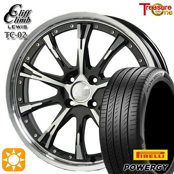 【取付対象】215/45R18 93W XL ピレリ パワジー トレジャーワン クリフクライムルイス TC02 BP 18インチ 7.0J 4H100 +45 サマータイヤホイールセット