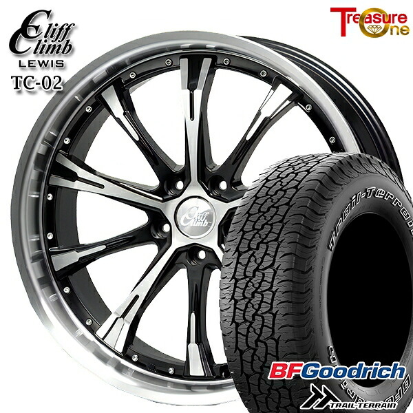 【取付対象】245/65R17 111T ORWL BFグッドリッチ トレールテレーン トレジャーワン クリフクライムルイス TC02 ブラックポリッシュ 17インチ 7.0J 5H114.3 サマータイヤホイールセット |エムオートギャラリー