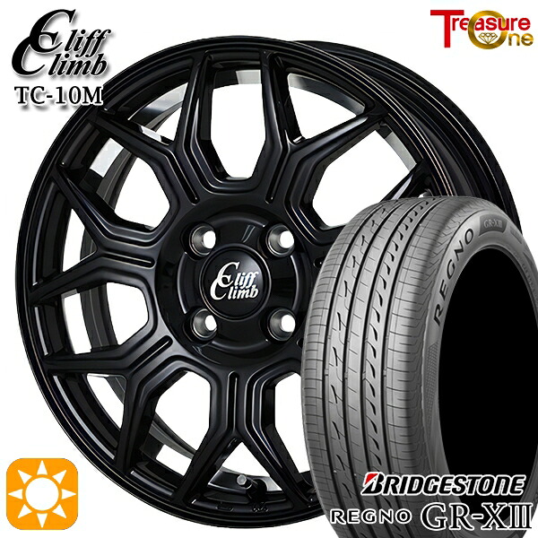 【取付対象】165/60R15 77H ブリヂストン レグノ GR-X3 トレジャーワン クリフクライム TC10M ブラックアンダーカットポリッシュ 15インチ 5.0J 4H100 サマータイヤホイールセット |エムオートギャラリー