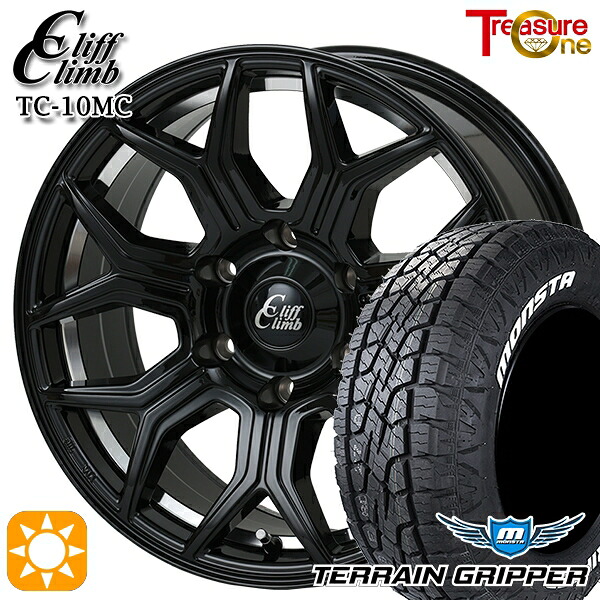 【取付対象】285/70R17 121/118R LT モンスタ テレーングリッパー トレジャーワン クリフクライム TC10M ブラックアンダーカットポリッシュ 17インチ 8.0J 6H139.7 サマータイヤホイールセット ｜エムオートギャラリー 95,095円
