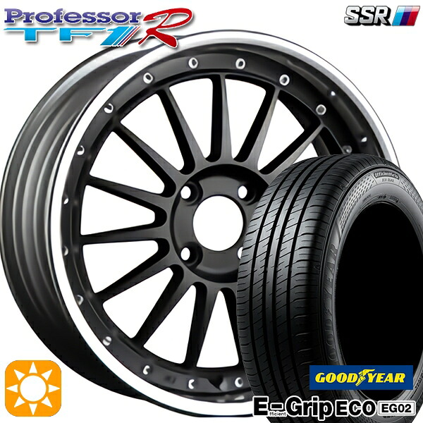 【取付対象】アクア クロスビー 185/55R16 83V グッドイヤー エフィシェントグリップ EG02 SSR プロフェッサー TF1R フラットブラック 16インチ 6.0J 4H100 サマータイヤホイールセット 122,950円