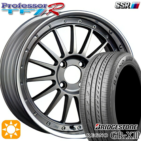 【取付対象】アクア デミオ ノート 195/55R16 91V XL ブリヂストン レグノ GR-X3 SSR プロフェッサー TF1R チタンシルバー 16インチ 6.0J 4H100 サマータイヤホイールセット |エムオートギャラリー