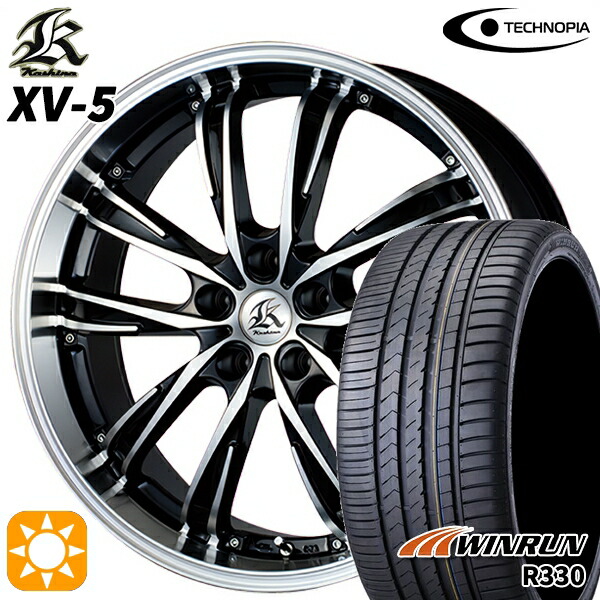 【取付対象】245/45R20 103W XL ウィンラン R330 テクノピア カシーナ XV5 ブラックポリッシュ 20インチ 8.5J 5H114.3 サマータイヤホイールセット |エムオートギャラリー