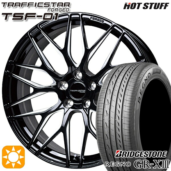 【取付対象】245/35R20 95W XL ブリヂストン レグノ GR-X3 HotStuff トラフィックスターフォージド TSF-01 ブラック/マシニングポリッシュ 20インチ 8.5J 5H114.3 サマータイヤホイールセット ｜エムオートギャラリー