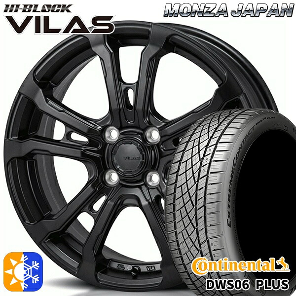 アクア ヤリス 195/50R16 84W コンチネンタル DWS06+ モンツァ ハイブロック ヴィラス サテンブラック 16インチ 6.0J 4H100 オールシーズンタイヤホイールセット ｜エムオートギャラリー 105,325円