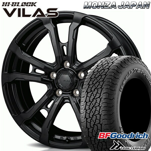【取付対象】245/65R17 111T ORWL BFグッドリッチ トレールテレーン モンツァ ハイブロック ヴィラス サテンブラック 17インチ 7.0J 5H114.3 サマータイヤホイールセット