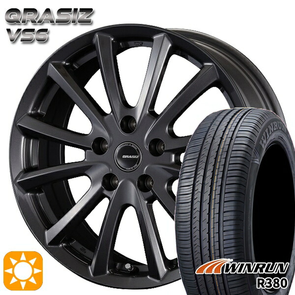 【取付対象】185/60R15 84H ウィンラン R380 コーセイ クレイシズ VS6 ガンメタリック 15インチ 6.0J 5H100 サマータイヤホイールセット