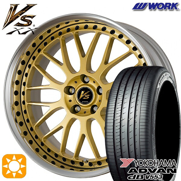 【取付対象】20/30系アルファード ヴェルファイア 235/50R18 97W ヨコハマ アドバンデシベル V553 WORK ワーク VS XX ゴールド 18インチ 7.0J 5H114.3 サマータイヤホイールセット ｜エムオートギャラリー