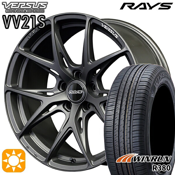 【取付対象】マツダ6 エクストレイル 225/60R18 104V XL ウィンラン R380 RAYS ベルサス VV21S APJ 18インチ 8.0J 5H114.3 サマータイヤホイールセット