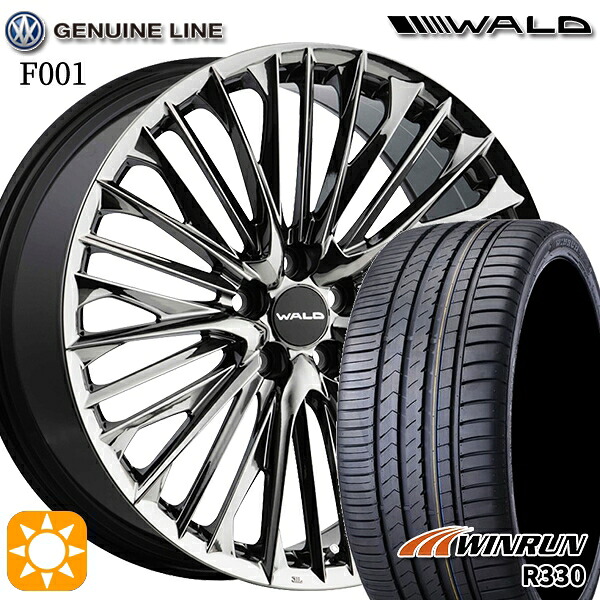 【取付対象】245/45R20 103W XL ウィンラン R330 WALD ジェニュインライン F001 SBC 20インチ 8.5J 5H114.3 サマータイヤホイールセット