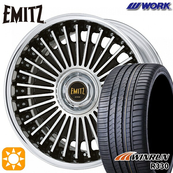 【取付対象】20アルファード 245/40R19 98W XL ウィンラン R330 WORK イミッツ ブラックカットクリア 19インチ 7.5J 5H114.3 サマータイヤホイールセット