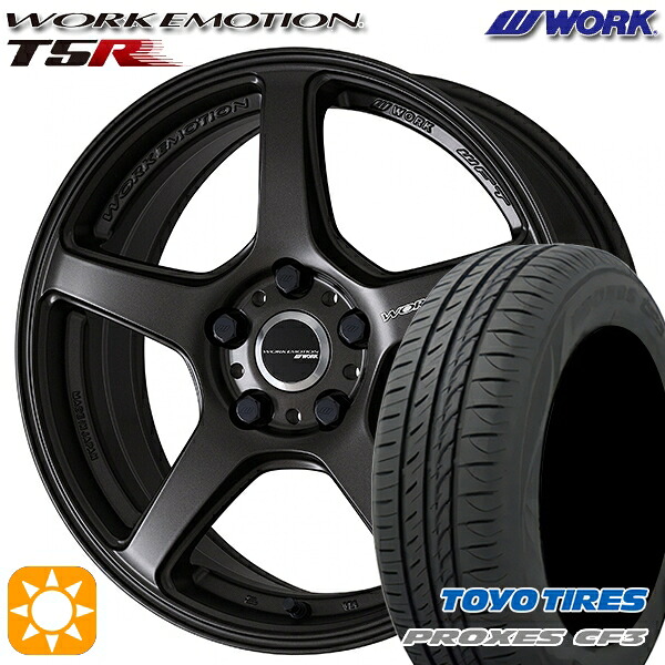 【取付対象】50プリウス インプレッサ 215/45R17 91W XL トーヨー プロクセス CF3 WORK エモーション T5R マットグラファイト 17インチ 7.0J 5H100 サマータイヤホイールセット ｜エムオートギャラリー