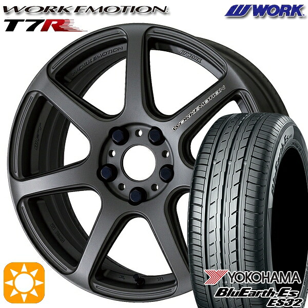 【取付対象】165/55R15 75V ヨコハマ ブルーアース ES32 WORK エモーション T7R マットカーボン 15インチ 5.0J 4H100 サマータイヤホイールセット |エムオートギャラリー