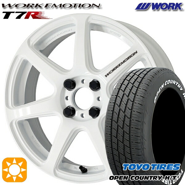 【取付対象】215/70R16 100H トーヨー オープンカントリー H/T2 WL WORK エモーション T7R ホワイト 16インチ 6.5J 4H100 サマータイヤホイールセット
