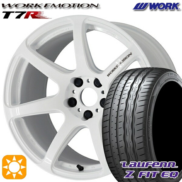 【取付対象】225/45R18 95Y XL ラウフェン Z FIT EQ LK03 WORK エモーション T7R ホワイト 18インチ 7.5J 5H114.3 サマータイヤホイールセット