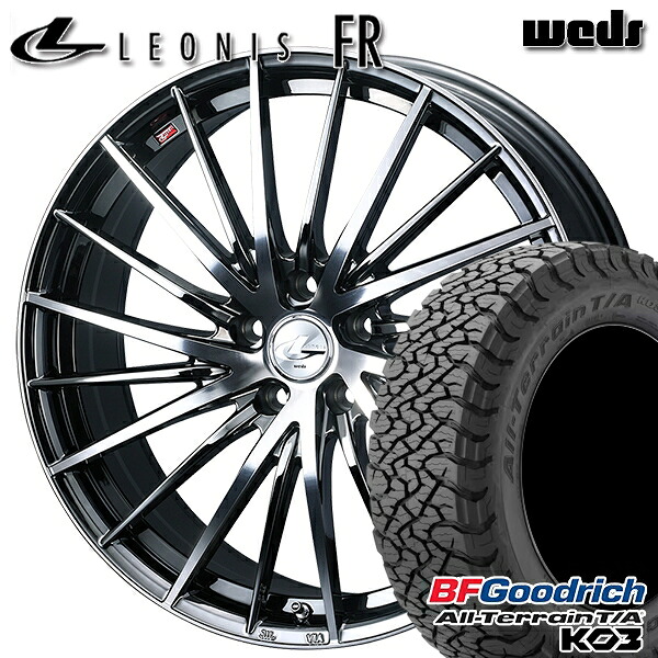 【取付対象】225/65R17 107/103S RBL BFグッドリッチ オールテレーン T/A KO3 Weds レオニス FR BMCMC (ブラックメタルコート ミラーカット) 17インチ 7.0J 5H114.3 サマータイヤホイールセット