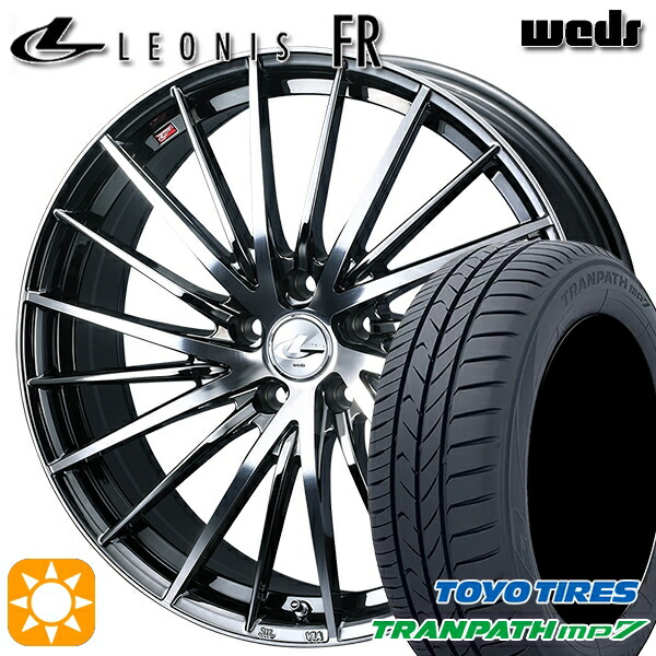 【取付対象】195/60R16 89H トーヨー トランパス mp7 Weds レオニス FR BMCMC (ブラックメタルコート ミラーカット) 16インチ 6.5J 5H114.3 サマータイヤホイールセット