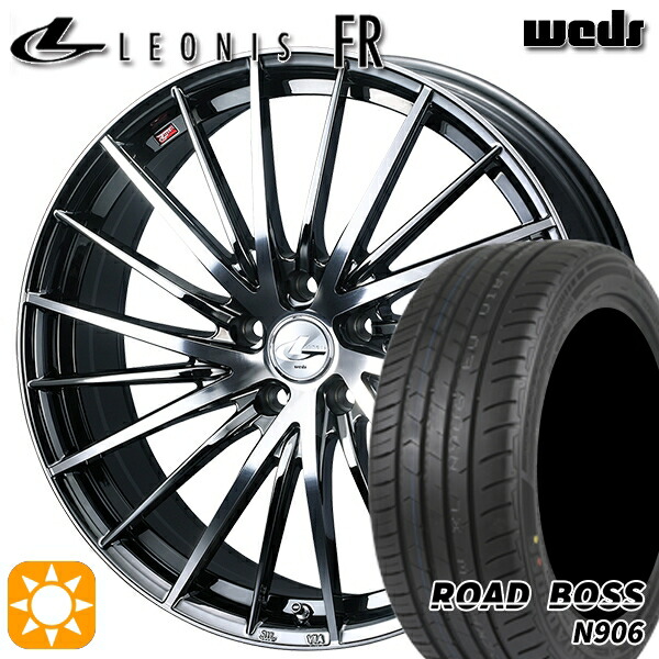 【取付対象】245/40R20 99W XL ロードボス N906 Weds レオニス FR BMCMC (ブラックメタルコート ミラーカット) 120インチ 8.0J 5H114.3 サマータイヤホイールセット