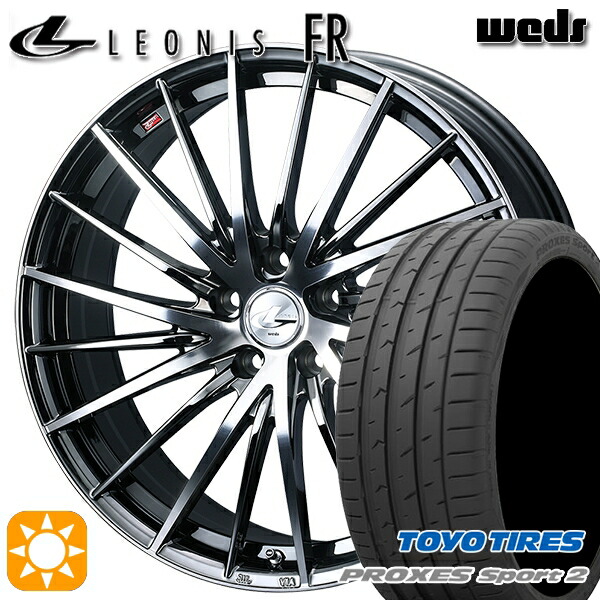 【取付対象】225/40R19 93Y XL トーヨー プロクセススポーツ2 Weds レオニス FR BMCMC (ブラックメタルコート ミラーカット) 19インチ 8.0J 5H114.3 サマータイヤホイールセット