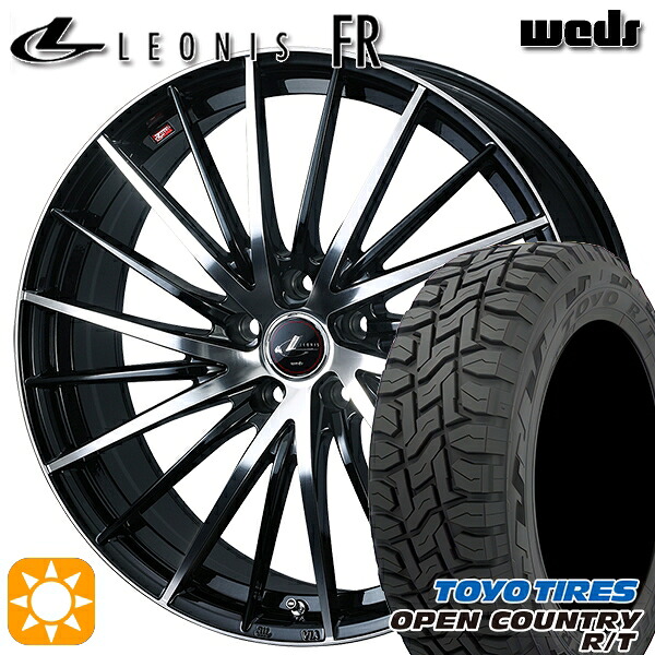 【取付対象】225/65R17 102Q トーヨー オープンカントリー R/T Weds レオニス FR PBMC (パールブラック ミラーカット) 17インチ 7.0J 5H114.3 サマータイヤホイールセット