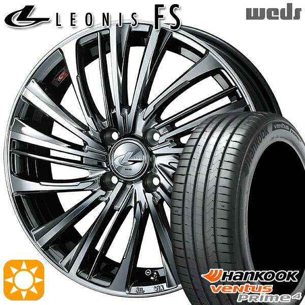 【取付対象】205/45R17 88V XL ハンコック veNtus PRime4 K135 Weds レオニス FS BMCMC (ブラックメタルコート/ミラーカット) 17インチ 6.5J 4H100 サマータイヤホイールセット |エムオートギャラリー
