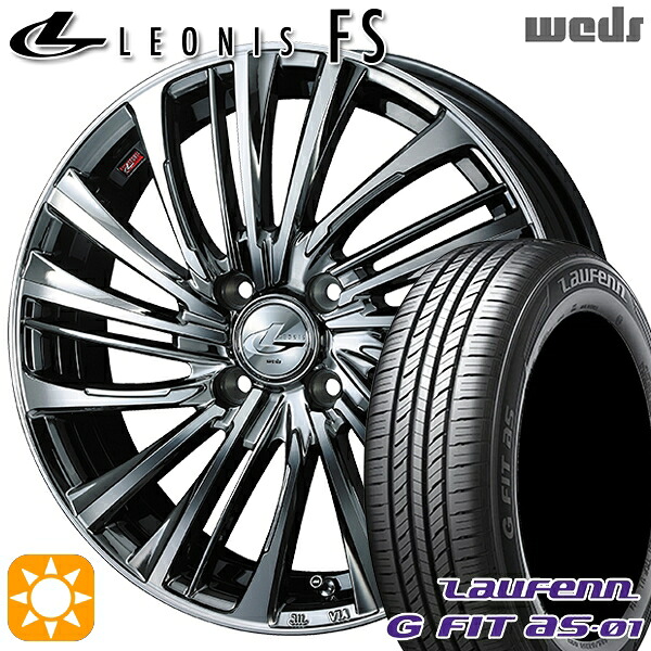 【取付対象】マツダ2 ノート 195/55R16 87V ラウフェン G FIT as-01 LH42 Weds レオニス FS BMCMC (ブラックメタルコート/ミラーカット) 16インチ 6.0J 4H100 サマータイヤホイールセット |エムオートギャラリー