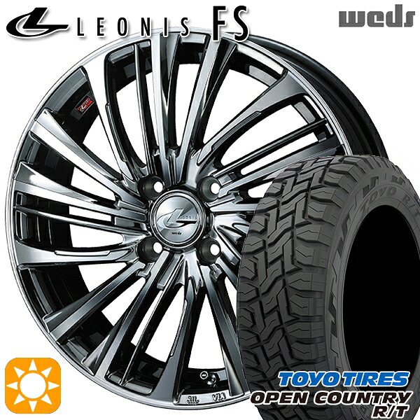 【取付対象】アクア クロスビー 175/60R16 82Q トーヨー オープンカントリー R/T Weds レオニス FS BMCMC (ブラックメタルコート/ミラーカット) 16インチ 6.0J 4H100 サマータイヤホイールセット