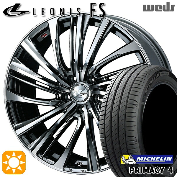 【取付対象】マークX レクサスIS 235/40R19 96W XL VOL ミシュラン プライマシー4 Weds レオニス FS BMCMC (ブラックメタルコート/ミラーカット) 19インチ 8.0J 5H114.3 サマータイヤホイールセット