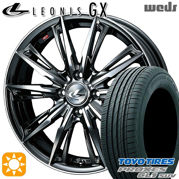 【取付対象】ライズ ロッキー 195/60R17 90H トーヨー プロクセス CL1 SUV Weds レオニス GX BMCMC (ブラックメタルコート/ミラーカット) 17インチ 6.5J 4H100 サマータイヤホイールセット |エムオートギャラリー