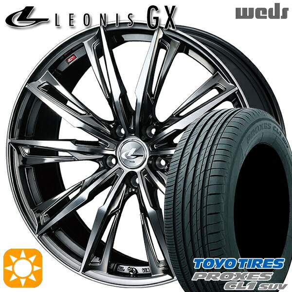 【取付対象】エクストレイル フォレスター 225/60R17 99H トーヨー プロクセス CL1 SUV Weds レオニス GX BMCMC (ブラックメタルコート/ミラーカット) 17インチ 7.0J 5H114.3 サマータイヤホイールセット |エムオートギャラリー