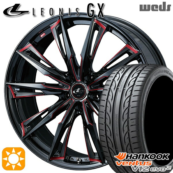 225 50zr18 99y ハンコック Hankook ベンタスv12evo2 K1 ウェッズ Weds タイヤ ホイールセット レオニス Gx18インチ 5h114 3 タイヤ ホイール Gx18インチ 新品サマータイヤホイール 8 0j 4本セット 送料無料 Bk Sc Red ブラック Scマシニング レッド 売筋品