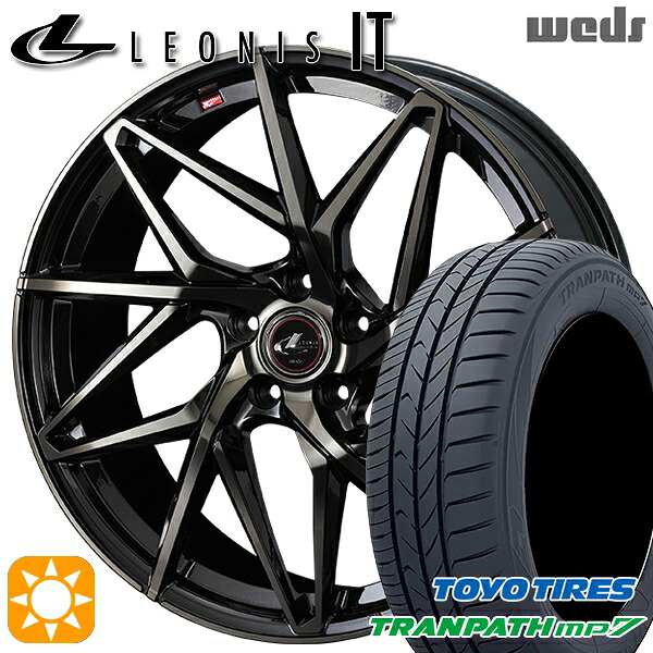 【取付対象】80ノア/ヴォクシー 195/65R15 91H トーヨー トランパス mp7 Weds レオニス IT PBMC/TI (パールブラック ミラーカット/チタントップ) 15インチ 6.0J 5H114.3 +50 サマータイヤホイールセット