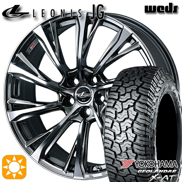 【取付対象】デリカD5 215/70R16 100/97Q ヨコハマ ジオランダー X-AT G016 Weds ウェッズ レオニス JG BMCMC 16インチ 6.5J 5H114.3 サマータイヤホイールセット