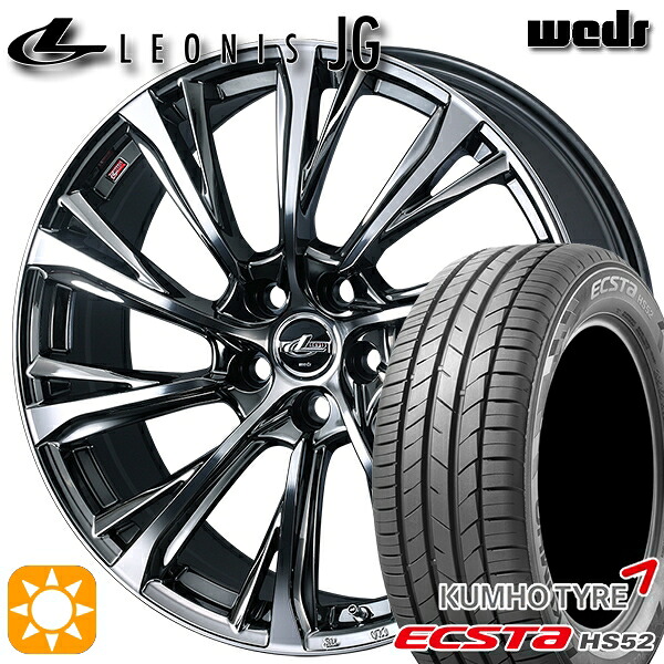 【取付対象】SH系フォレスター 215/60R17 100V XL クムホ エクスタ HS52 Weds ウェッズ レオニス JG BMCMC 17インチ 7.0J 5H100 サマータイヤホイールセット ｜エムオートギャラリー