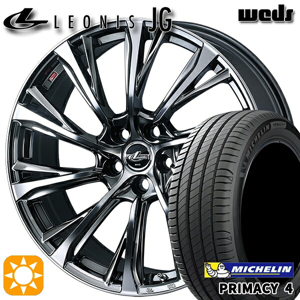 【取付対象】セレナ ラフェスタ 195/60R16 93V XL ミシュラン プライマシー4 Weds ウェッズ レオニス JG BMCMC 16インチ 6.5J 5H114.3 サマータイヤホイールセット