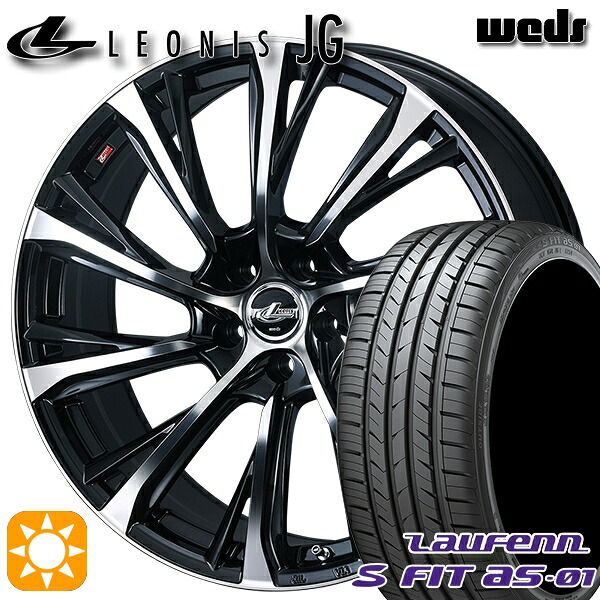 【取付対象】50プリウス インプレッサ 215/45R17 91W XL ラウフェン S FIT aS-01 LH02 Weds ウェッズ レオニス JG PBMC 17インチ 7.0J 5H100 サマータイヤホイールセット