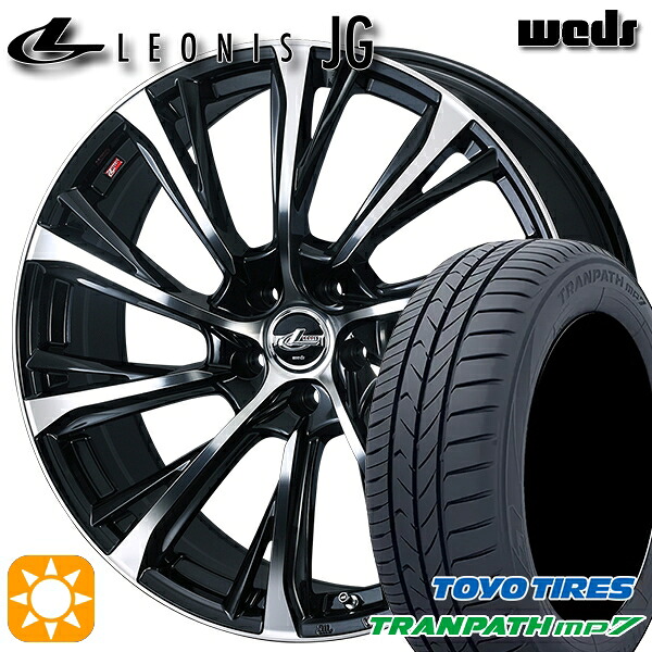 【取付対象】セレナ ラフェスタ 195/60R16 89H トーヨー トランパス mp7 Weds ウェッズ レオニス JG PBMC 16インチ 6.5J 5H114.3 サマータイヤホイールセット
