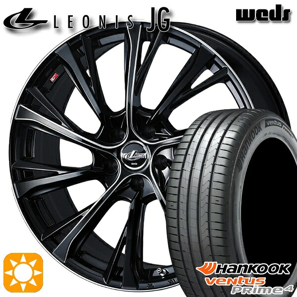 【取付対象】C-HR カローラクロス 215/60R17 96V ハンコック veNtus PRime4 K135A Weds ウェッズ レオニス JG BK/SC 17インチ 7.0J 5H114.3 サマータイヤホイールセット |エムオートギャラリー