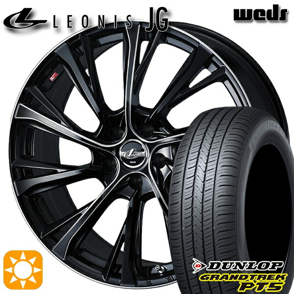 【取付対象】235/60R18 107V XL ダンロップ グラントレック PT5 Weds ウェッズ レオニス JG BK/SC 18インチ 7.0J 5H114.3 サマータイヤホイールセット |エムオートギャラリー
