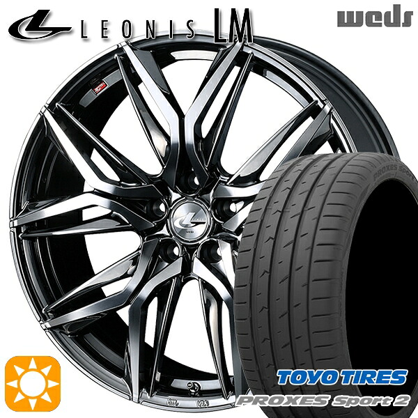 【取付対象】C-HR カローラクロス 225/45R19 96Y XL トーヨー プロクセススポーツ2 Weds レオニス LM BMCMC (ブラックメタルコート/ミラーカット) 19インチ 8.0J 5H114.3 サマータイヤホイールセット ｜エムオートギャラリー