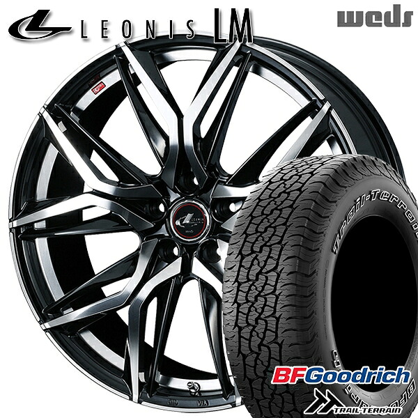 【取付対象】245/65R17 111T ORWL BFグッドリッチ トレールテレーン Weds レオニス LM PBMC (パールブラック/ミラーカット) 17インチ 7.0J 5H114.3 サマータイヤホイールセット ｜エムオートギャラリー