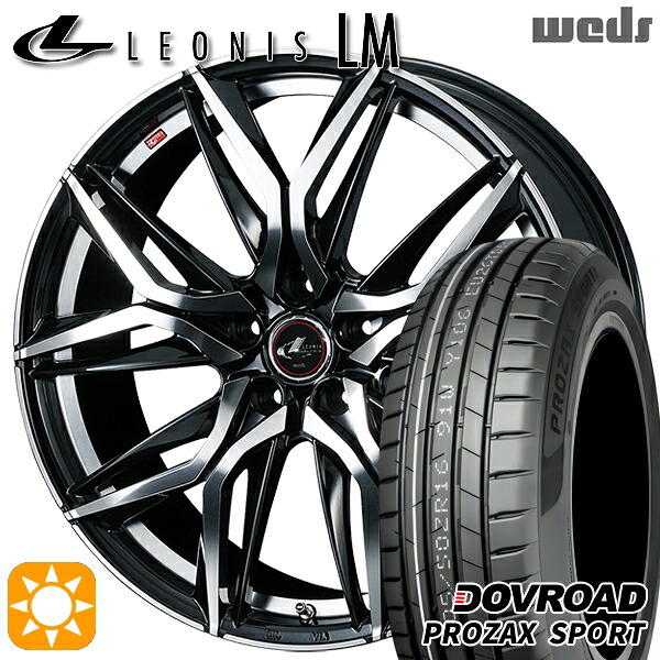【取付対象】20/30系アルファード ヴェルファイア 235/50R18 101W XL DOVROAD プロザックススポーツ Weds レオニス LM PBMC (パールブラック/ミラーカット) 18インチ 8.0J 5H114.3 サマータイヤホイールセット |エムオートギャラリー