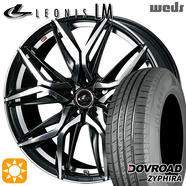 【取付対象】195/65R15 91V DOVROAD ザイファイラ Weds レオニス LM PBMC (パールブラック/ミラーカット) 15インチ 6.0J 5H114.3 サマータイヤホイールセット |エムオートギャラリー
